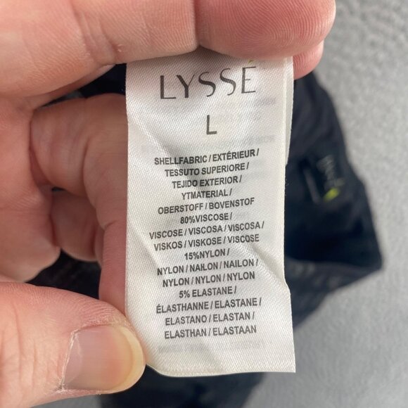 Lysse Pants Womens Large Black Plaid Ponte Leggings Pull On Stretch Activewear - Picture 6 of 12